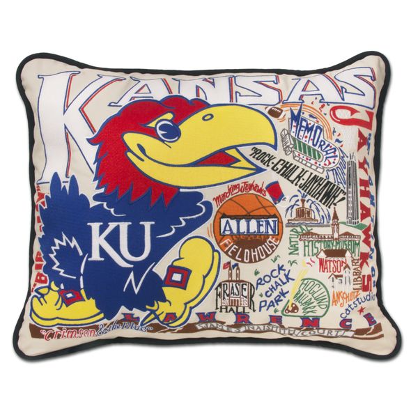 Kansas Embroidered Pillow - Image 1