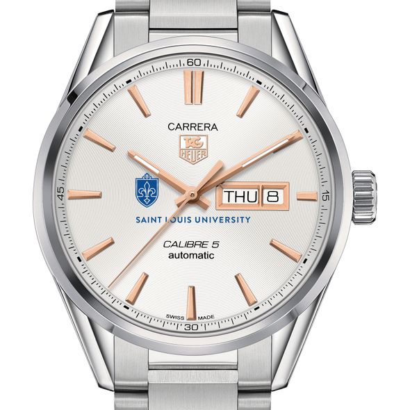 Saint Louis University Men's TAG Heuer Day/Date Carrera with Silver Dial & Bracelet