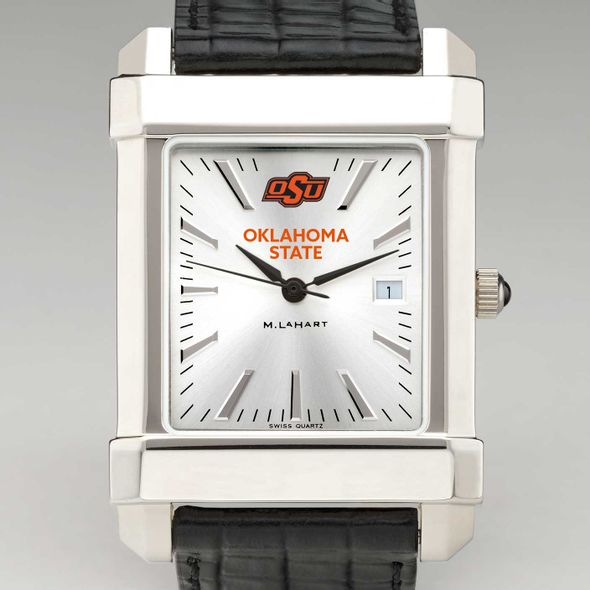 Oklahoma State University Men's Collegiate Watch with Leather Strap - Image 1
