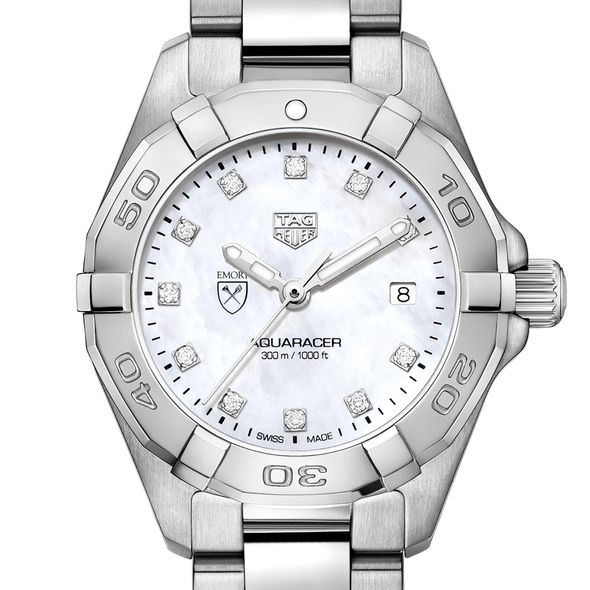 Emory University W's TAG Heuer Steel Aquaracer w MOP Dia Dial