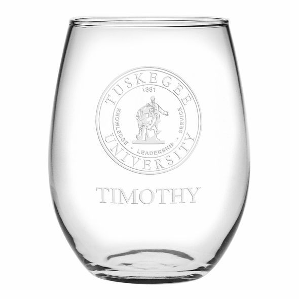Tuskegee Stemless Wine Glasses Made in the USA - Set of 2 - Image 1