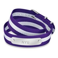 New York University Double Wrap NATO ID Bracelet