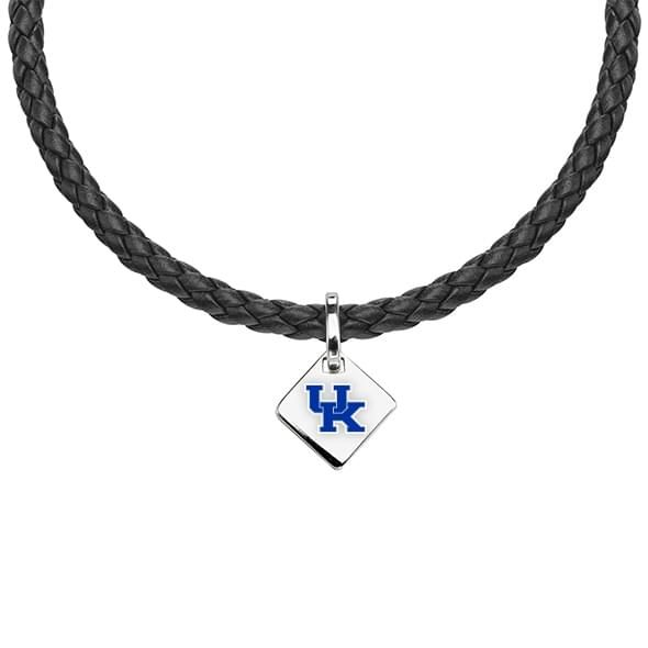 University of Kentucky Leather Necklace with Sterling Silver Tag