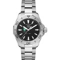 Tulane Men's TAG Heuer Steel Aquaracer with Black Dial - Image 2