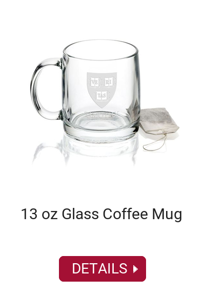 Harvard University 13 oz Glass Coffee Mug