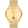 Ball State Men's Movado Bold Gold 42 with Mesh Bracelet - Image 2