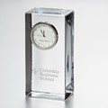 Columbia Business Tall Glass Desk Clock by Simon Pearce - Image 1