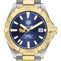 click to view Pitt Men's TAG Heuer Automatic Two-Tone Aquaracer with Blue Dial - Image 1