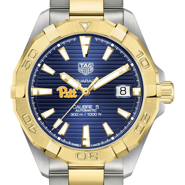 Pitt Men's TAG Heuer Automatic Two-Tone Aquaracer with Blue Dial - Image 1