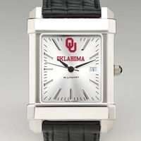 Oklahoma Men's Collegiate Watch with Leather Strap