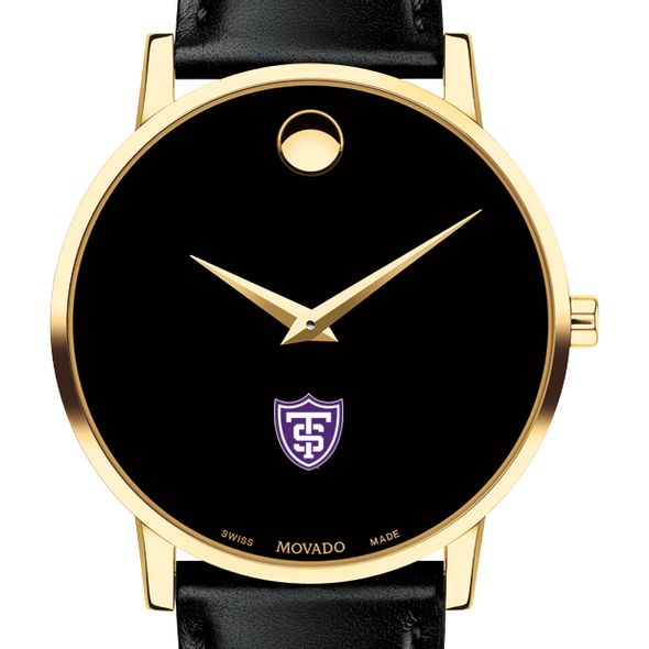 St. Thomas Men's Movado Gold Museum Classic Leather - Image 1