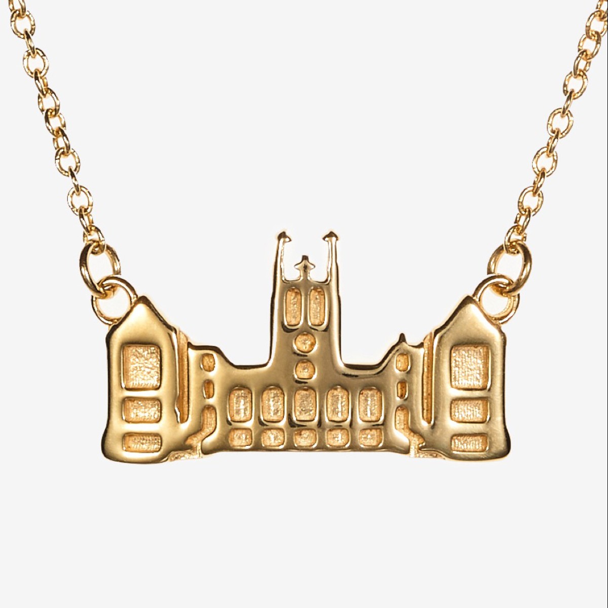 14K Gold Boston College Campus Architecture Necklace by Kyle Cavan