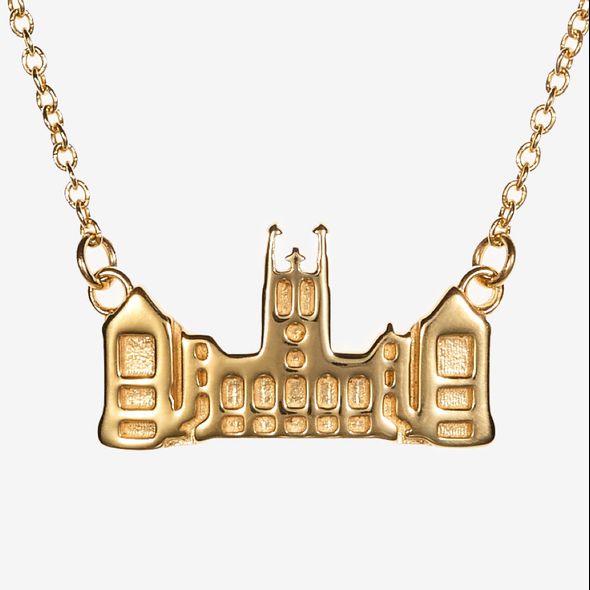 14K Gold Boston College Campus Architecture Necklace by Kyle Cavan