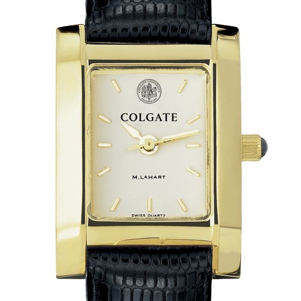 Colgate Women's Gold Quad with Leather Strap