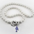 Delta Gamma Pearl Necklace with Greek Letter Charm - Image 1