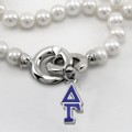 Delta Gamma Pearl Necklace with Greek Letter Charm - Image 2