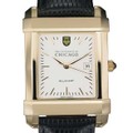 Chicago Men's Gold Quad with Leather Strap - Image 1