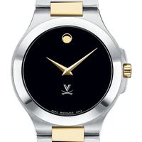 UVA Men's Movado Collection Two-Tone Watch with Black Dial