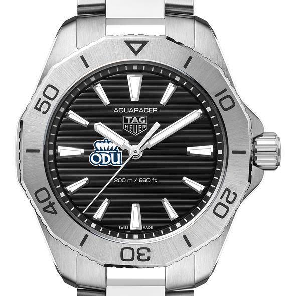 Old Dominion Men's TAG Heuer Steel Aquaracer with Black Dial - Image 1