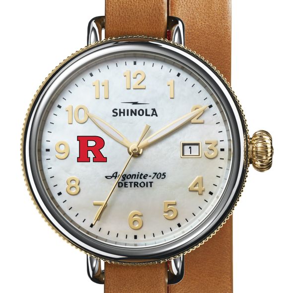 Rutgers Shinola Watch, The Birdy 38mm MOP Dial - Image 1