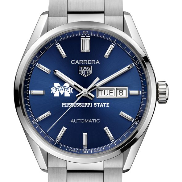 MS State Men's TAG Heuer Carrera with Blue Dial & Day-Date Window - Image 1