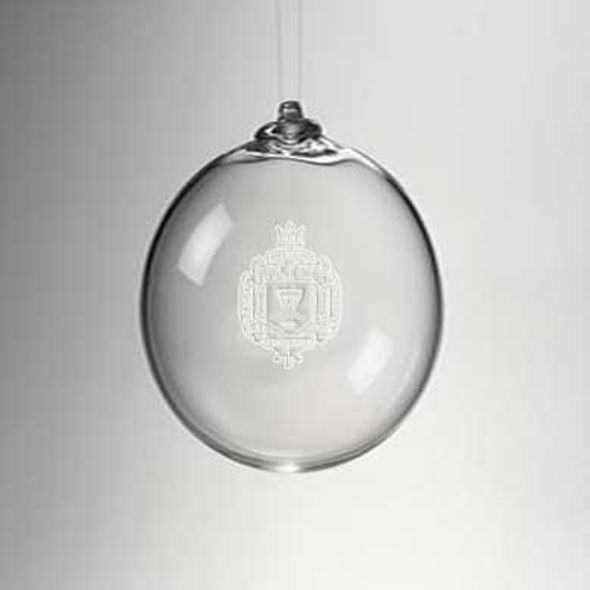 USNA Glass Ornament by Simon Pearce - Image 1