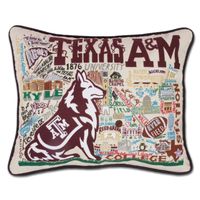 Texas A&M Embroidered Pillow