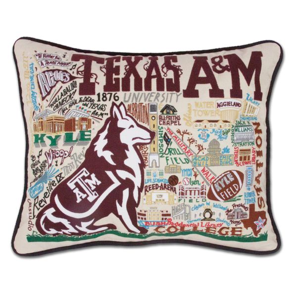 Texas A&M Embroidered Pillow - Image 1