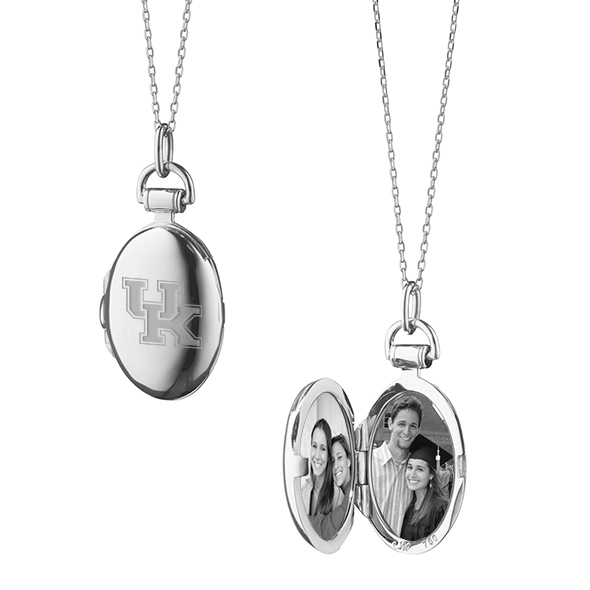 University of Kentucky Monica Rich Kosann Petite Locket in Silver