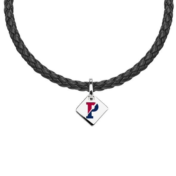 Penn Leather Necklace with Sterling Silver Tag