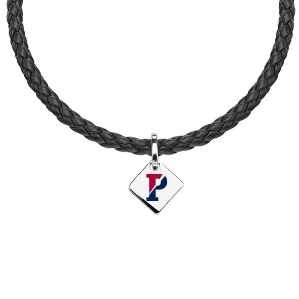 Penn Leather Necklace with Sterling Silver Tag
