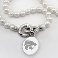 Kansas State University Pearl Necklace with Sterling Silver Charm - Image 2