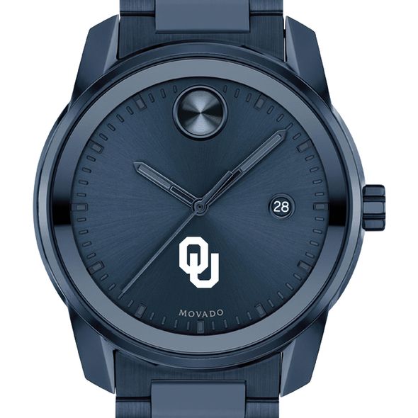 University of Oklahoma Men's Movado BOLD Blue Ion with Date Window - Image 1