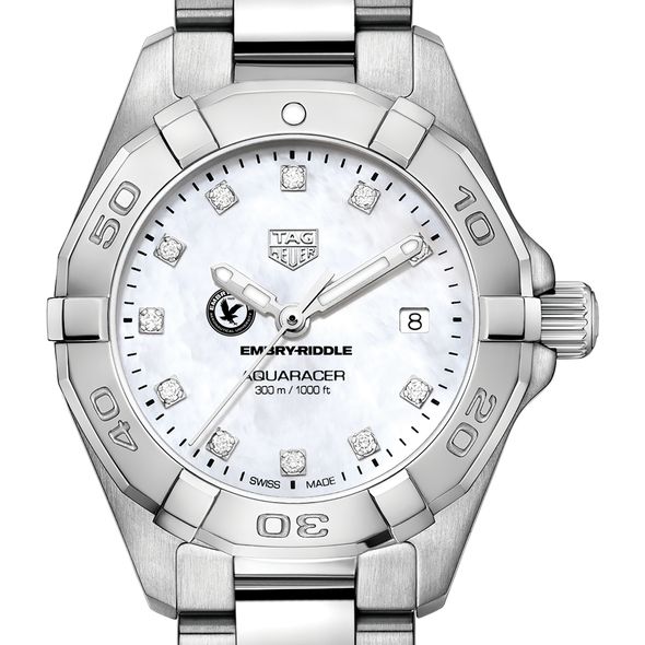 Embry-Riddle W's TAG Heuer Steel Aquaracer w MOP Dia Dial