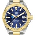 click to view Seton Hall Men's TAG Heuer Automatic Two-Tone Aquaracer with Blue Dial - Image 1