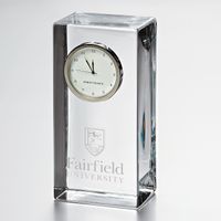 Fairfield Tall Glass Desk Clock by Simon Pearce