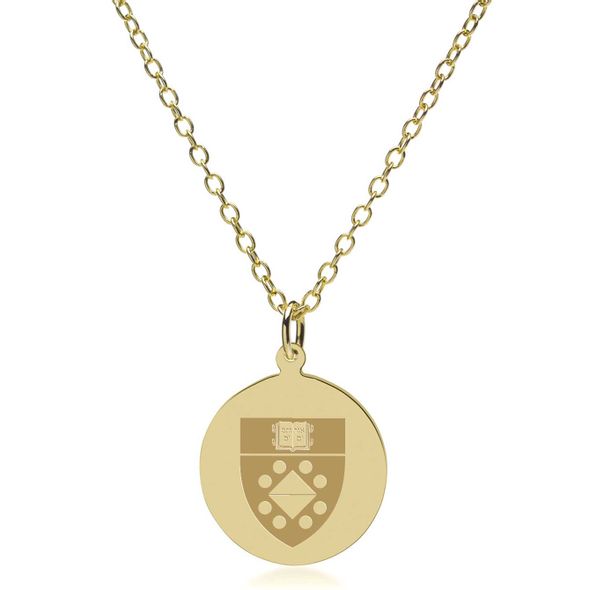 Yale SOM 14K Gold Pendant & Chain - Image 1