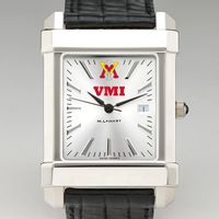 VMI Men's Collegiate Watch with Leather Strap