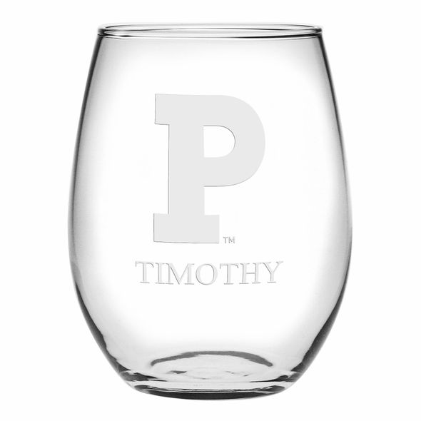 Princeton Stemless Wine Glasses Made in the USA - Set of 2 - Image 1