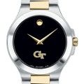 Georgia Tech Men's Movado Collection Two-Tone Watch with Black Dial - Image 1