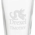 Drexel University 16 oz Pint Glass- Set of 4 - Image 3