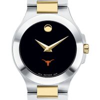 Texas Longhorns Women's Movado Collection Two-Tone Watch with Black Dial