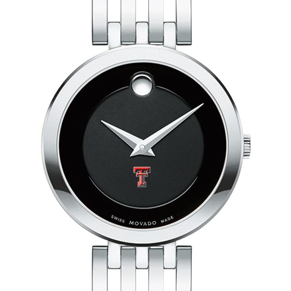 Texas Tech Women's Movado Esparanza Stainless Steel Museum with Bracelet
