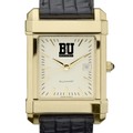 BU Men's Gold Quad with Leather Strap - Image 1