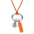Bucknell University Silk Necklace with Enamel Charm & Sterling Silver Tag - Image 2