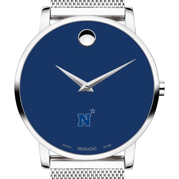 US Naval Academy Men's Movado Museum with Blue Dial & Mesh Bracelet