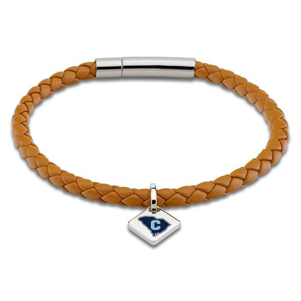 Citadel Leather Bracelet with Sterling Silver Tag - Saddle