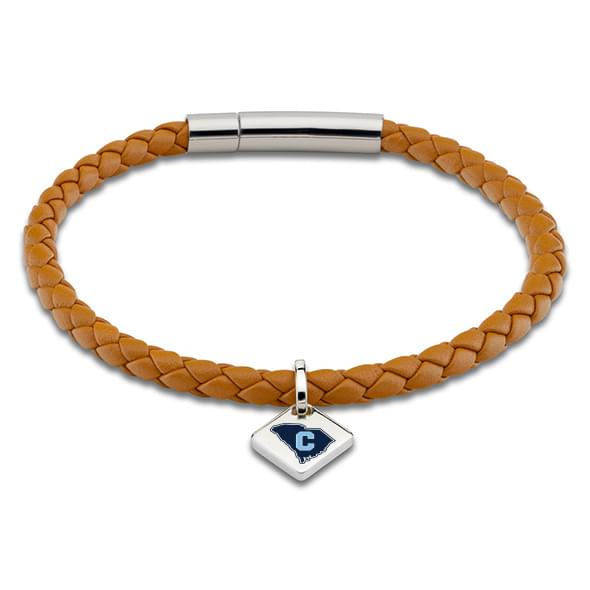 Citadel Leather Bracelet with Sterling Silver Tag - Saddle