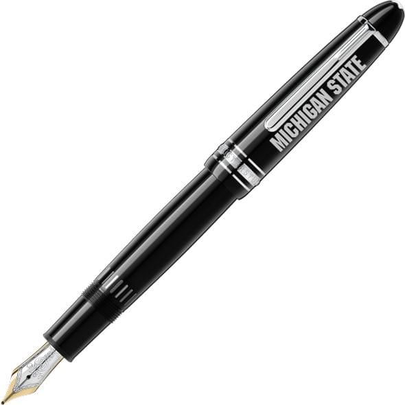 Michigan State University Montblanc Meisterstück LeGrand Fountain Pen in Platinum