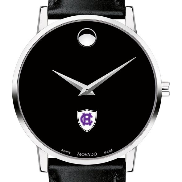 Holy Cross Men's Movado Museum with Leather Strap - Image 1